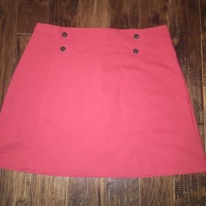 Salmon colored A-line Skirt
